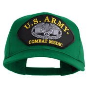 U.S. Army Combat Medic Patched Solid Cotton Twill Pro Style Cap - Kelly OSFM