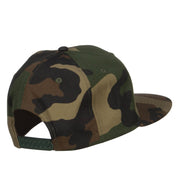 Flat Bill Snapback Twill Cap