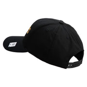 Marines Letter Embroidered 6 Panel Structured Cotton Twill Cap Made in USA - Black OSFM