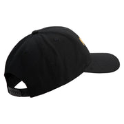 Marines Letter Embroidered 6 Panel Structured Cotton Twill Cap Made in USA - Black OSFM