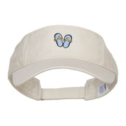 Mini Flip Flop Embroidered Cotton Washed Visor