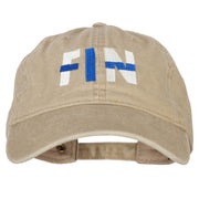 Finland FIN Flag Embroidered Unstructured Cotton Cap