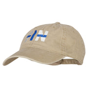 Finland FIN Flag Embroidered Unstructured Cotton Cap