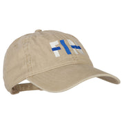 Finland FIN Flag Embroidered Unstructured Cotton Cap