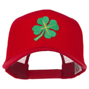 Four Leaf Clover Embroidered Trucker Cap