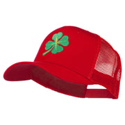 Four Leaf Clover Embroidered Trucker Cap