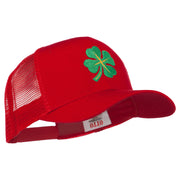 Four Leaf Clover Embroidered Trucker Cap