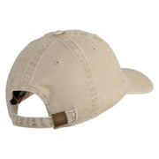 Eleventh Air Force Veteran Embroidered Washed Solid Pigment Dyed Cotton Twill Brass Buckle Cap - Khaki OSFM