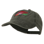 Fishing Fly Embroidered Washed Cap