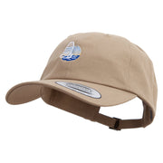 Vintage Summer Surfing Logo Unstructured Low Profile 6 panel Cotton Cap - Khaki OSFM