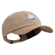 Vintage Summer Surfing Logo Unstructured Low Profile 6 panel Cotton Cap - Khaki OSFM