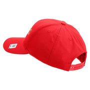 Marines Letter Embroidered 6 Panel Structured Cotton Twill Cap Made in USA - Red OSFM