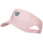 Mini Flip Flop Embroidered Cotton Washed Visor