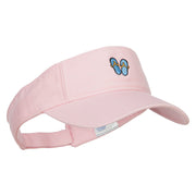 Mini Flip Flop Embroidered Cotton Washed Visor