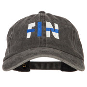 Finland FIN Flag Embroidered Unstructured Cotton Cap