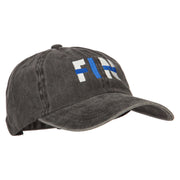 Finland FIN Flag Embroidered Unstructured Cotton Cap