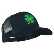 Four Leaf Clover Embroidered Trucker Cap