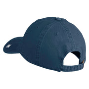 Eleventh Air Force Veteran Embroidered Washed Solid Pigment Dyed Cotton Twill Brass Buckle Cap - Navy OSFM