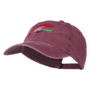 Fishing Fly Embroidered Washed Cap