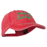 Feeling Lucky Embroidered Washed Cap