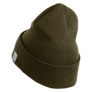 US Navy Retired Military Embroidered 12 inch Cuffed Knit Long Beanie - Olive OSFM