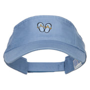 Mini Flip Flop Embroidered Cotton Washed Visor