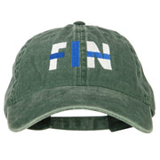 Finland FIN Flag Embroidered Unstructured Cotton Cap