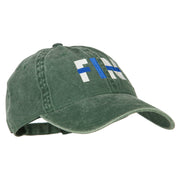 Finland FIN Flag Embroidered Unstructured Cotton Cap