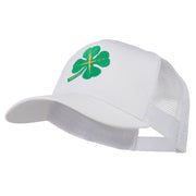 Four Leaf Clover Embroidered Trucker Cap