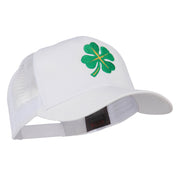 Four Leaf Clover Embroidered Trucker Cap