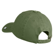 Eleventh Air Force Veteran Embroidered Washed Solid Pigment Dyed Cotton Twill Brass Buckle Cap - Olive OSFM