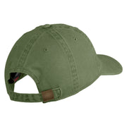 Eleventh Air Force Veteran Embroidered Washed Solid Pigment Dyed Cotton Twill Brass Buckle Cap - Olive OSFM