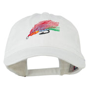 Fishing Fly Embroidered Washed Cap