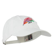 Fishing Fly Embroidered Washed Cap