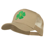 Four Leaf Clover Embroidered Trucker Cap