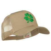 Four Leaf Clover Embroidered Trucker Cap