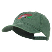 Fishing Fly Embroidered Washed Cap