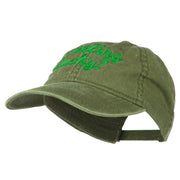 Feeling Lucky Embroidered Washed Cap