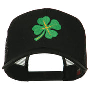 Four Leaf Clover Embroidered Trucker Cap