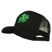 Four Leaf Clover Embroidered Trucker Cap