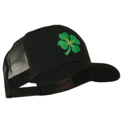 Four Leaf Clover Embroidered Trucker Cap