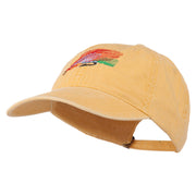 Fishing Fly Embroidered Washed Cap