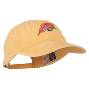 Fishing Fly Embroidered Washed Cap