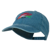 Fishing Fly Embroidered Washed Cap