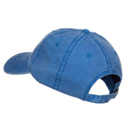 Flamingo Bird Patched Washed Cotton Twill Cap