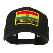 South America Flag Letter Patched Mesh Cap