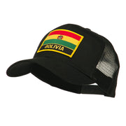 South America Flag Letter Patched Mesh Cap