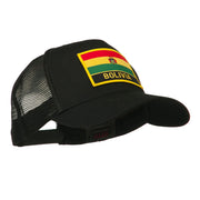 South America Flag Letter Patched Mesh Cap