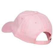 Flamingo Bird Patched Washed Cotton Twill Cap