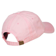 Flamingo Bird Patched Washed Cotton Twill Cap